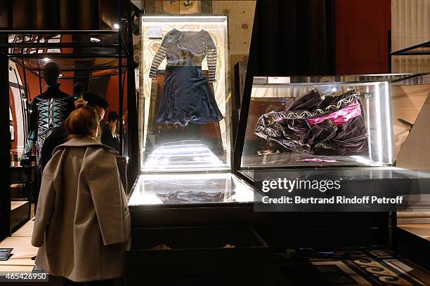 Dress Illustration view during the Jeanne Lanvin Retrospective : Opening Ceremony at Palais Galliera on March 6, 2015 in Paris, France.