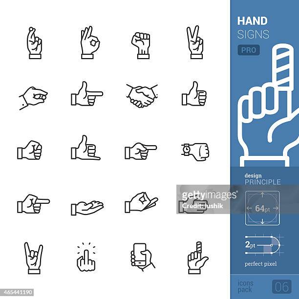 hand zeichen vektor-icons-pro packung - finger kreuzen stock-grafiken, -clipart, -cartoons und -symbole