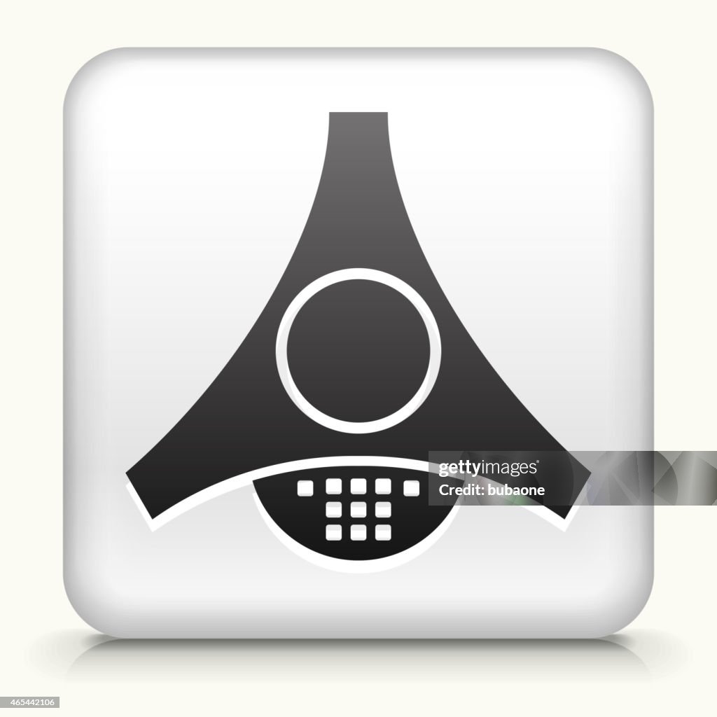 Intercom Button Symbol Square Button With Office Intercom Royalty Free Vector Art High-Res ...