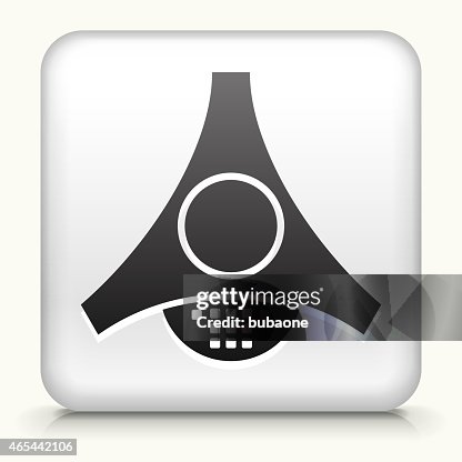 Square Button with Office Intercom royalty free vector art Square Button with Office Intercom royalty free vector art