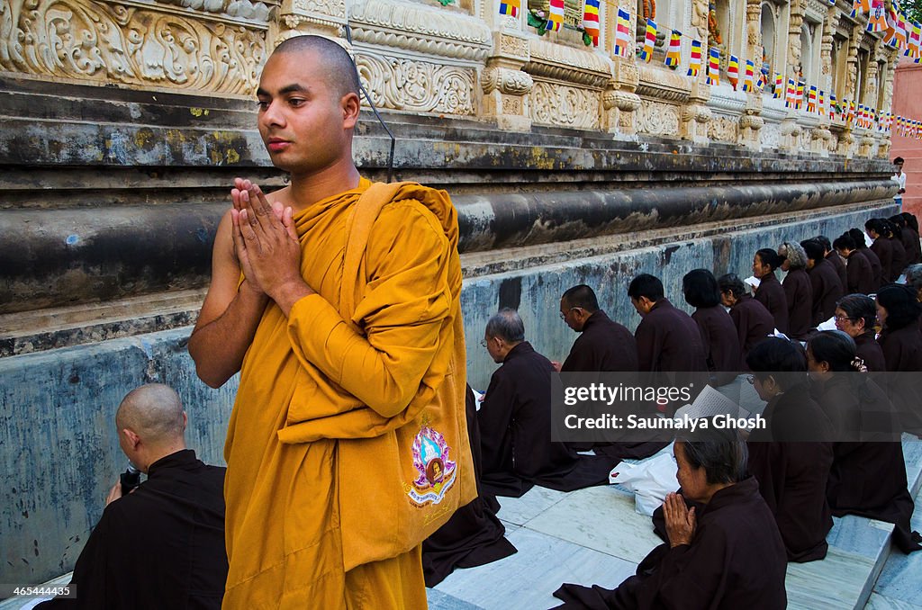 Prayers during Buddha Purnima celebration