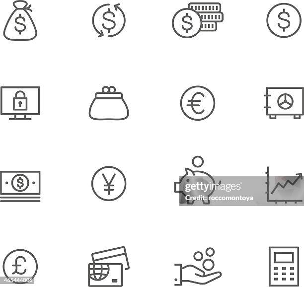 bildbanksillustrationer, clip art samt tecknat material och ikoner med icon set, currency - europeisk valuta