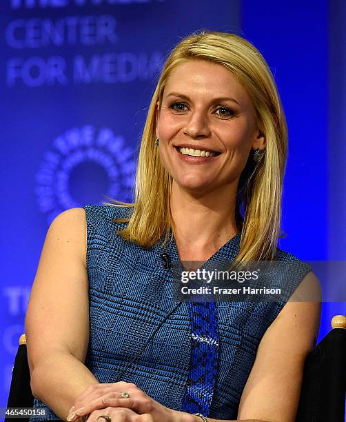 Actress Claire Danes on stage at The Paley Center For Media's 32nd Annual PALEYFEST LA - "Homeland" at Dolby Theatre on March 6, 2015 in Hollywood,...