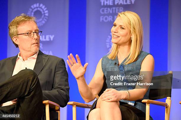 Executive Producer Alex Gansa, actress Claire Danes on stage at The Paley Center For Media's 32nd Annual PALEYFEST LA - "Homeland" at Dolby Theatre...