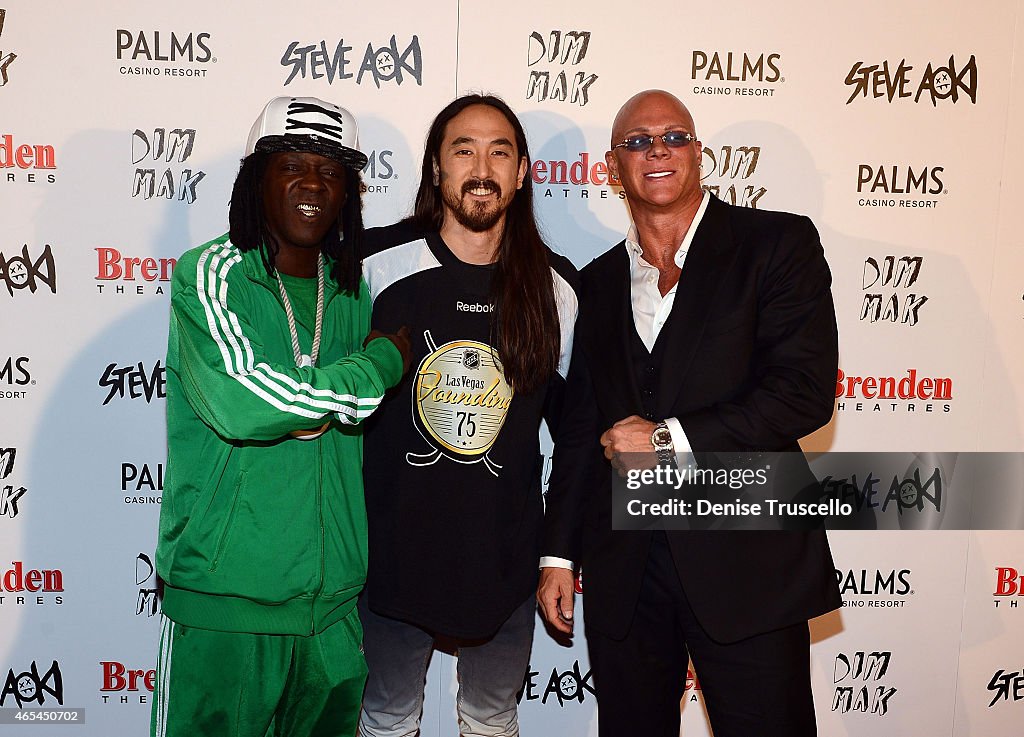 Producer/DJ Steve Aoki Receives Brenden "Celebrity Star" At Palms Casino Resort