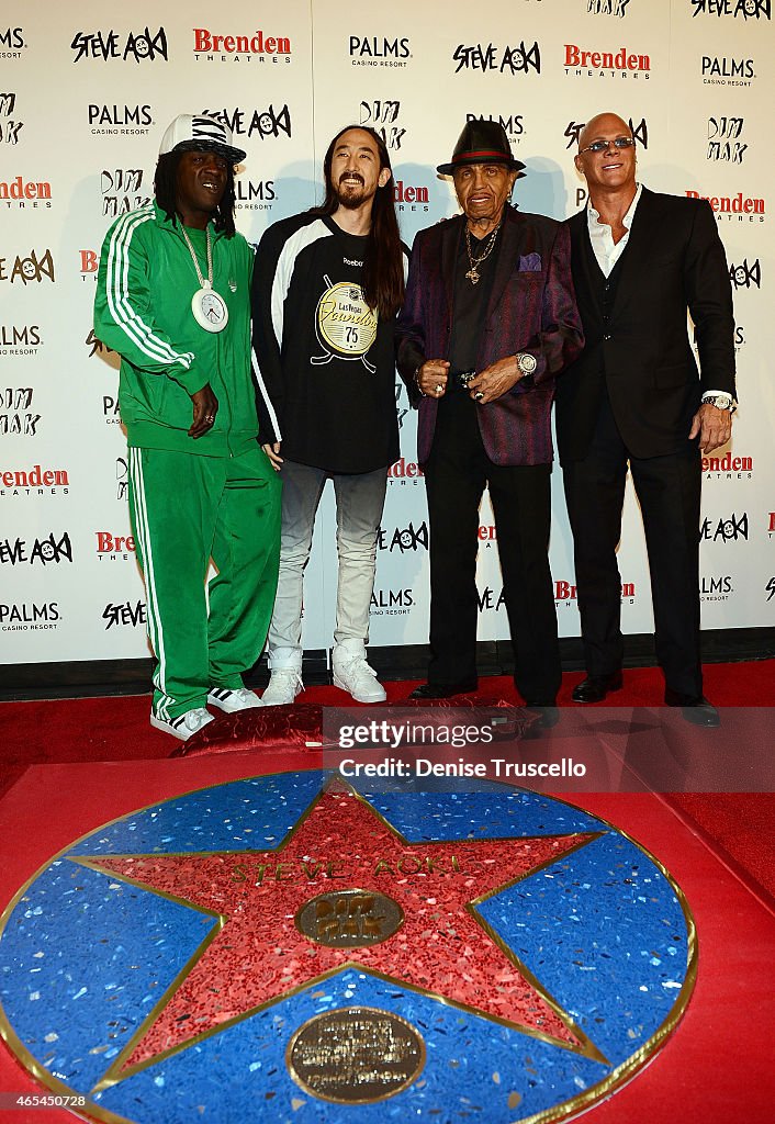 Producer/DJ Steve Aoki Receives Brenden "Celebrity Star" At Palms Casino Resort