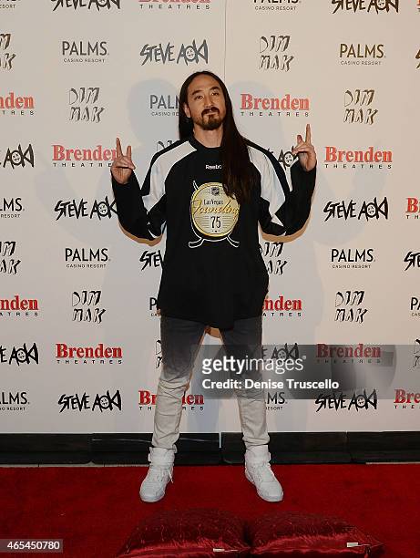 Producer/DJ Steve Aoki during his Brenden "Celebrity" Star presentation at Palms Casino Resort on March 6, 2015 in Las Vegas, Nevada.