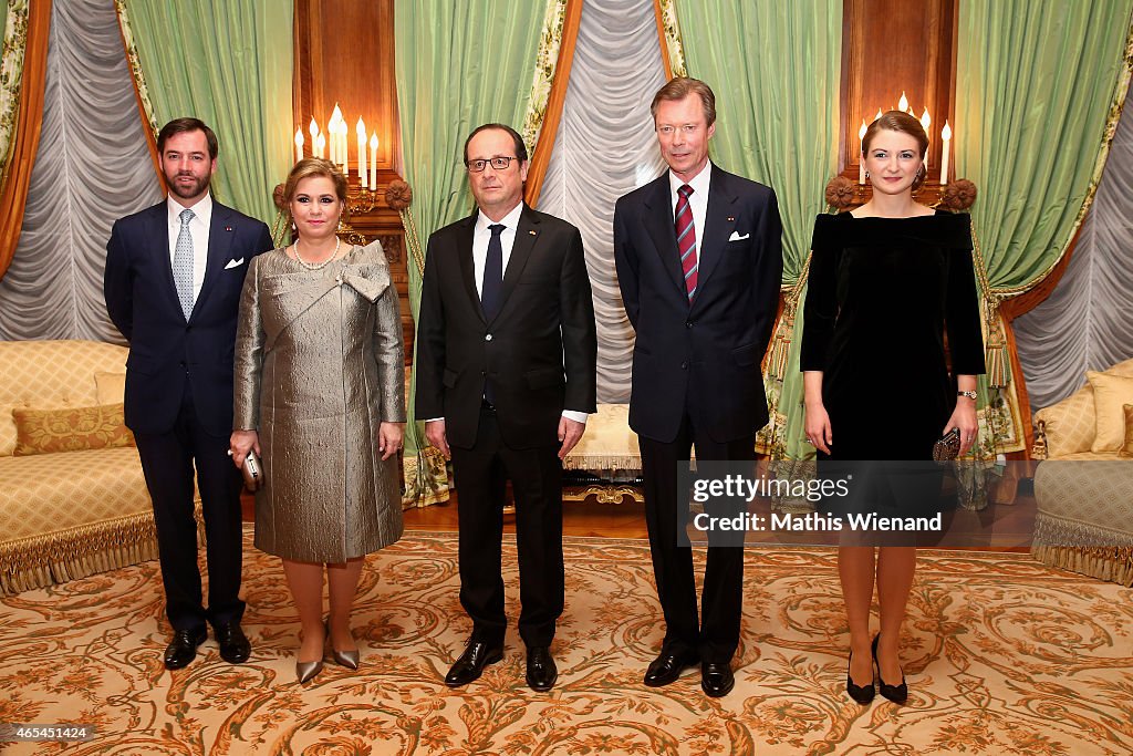 French President Francois Hollande On A One Day Visit In Luxemburg