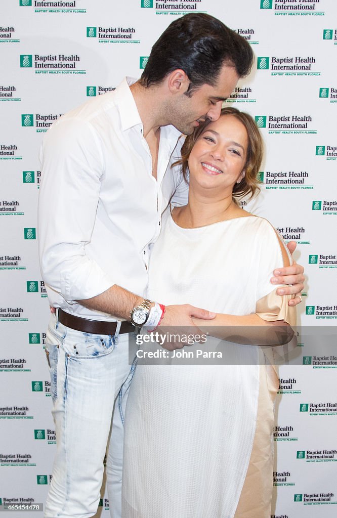 Adamari Lopez And Tony Costa Hold Press Conference At Hospital