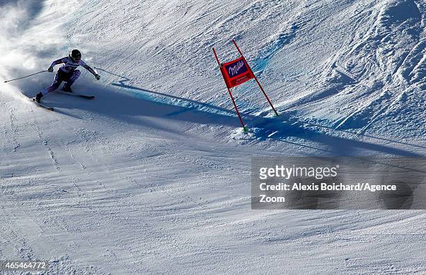 Jacqueline Wiles of the USA competes during the Audi FIS Alpine Ski World Cup WomenÕs Downhill on March 07, 2015 in Garmisch-Partenkirchen, Germany.