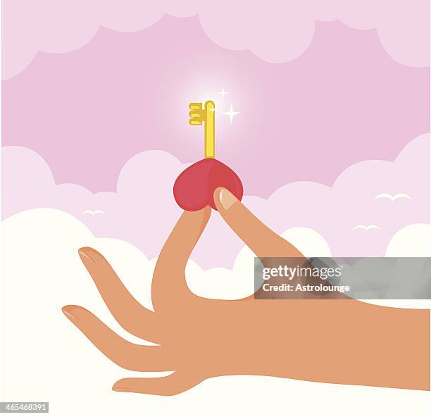 love key - cloud transformation stock illustrations