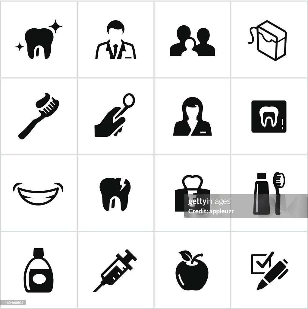Black Dentist Icons