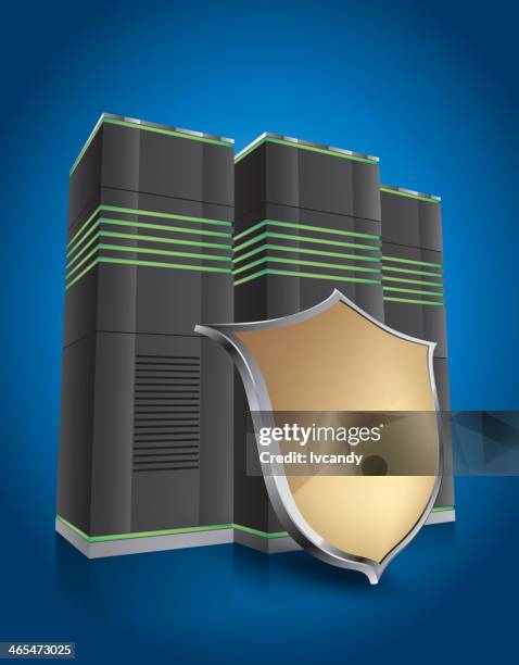 server security - cpu cabinet stock illustrations