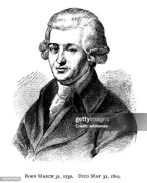 joseph haydn - haydn stock illustrations