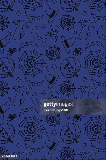 fun halloween pattern - half moon stock illustrations