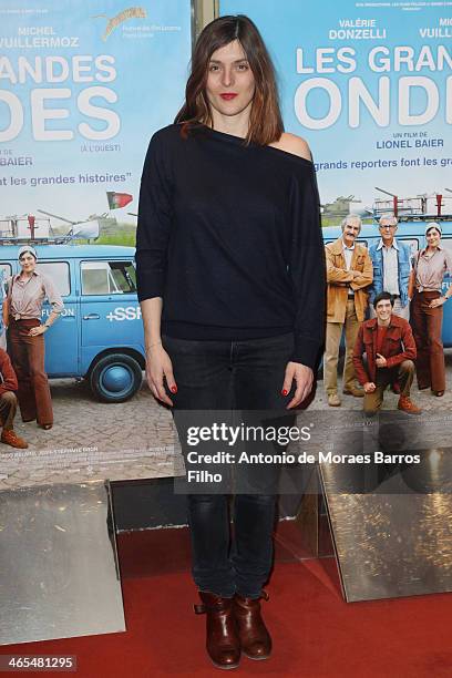 Valerie Donzelli attends the premiere of 'Les Grandes Ondes' at UGC Cine Cite des Halles on January 27, 2014 in Paris, France.