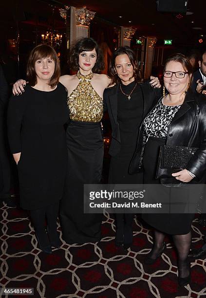 Abi Morgan, Felicity Jones, Gaby Tana and Joanna Scanlan attend an after party celebrating the UK Premiere of "The Invisible Woman" at No. 41 Mayfair...