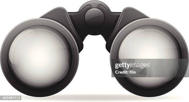 binoculars - looking through binoculars stock illustrations