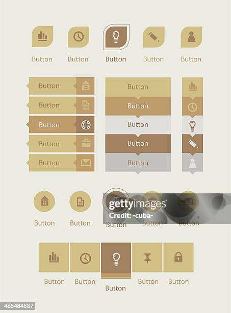 web navigation templates, light beige - neutral office stock illustrations