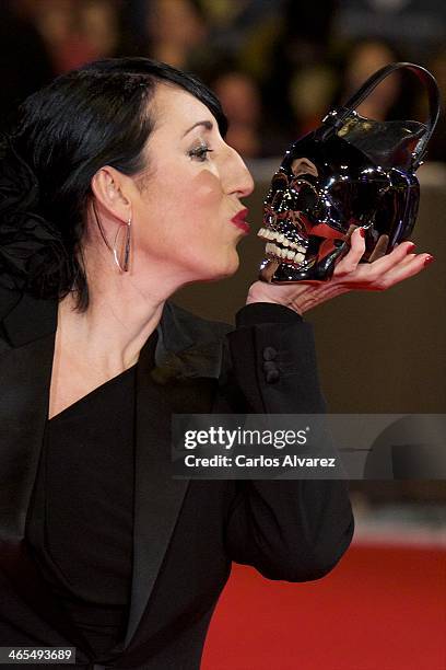 Spanish actress Rossy de Palma attends the "Feroz" cinema awards 2014 at the Callao cinema on January 27, 2014 in Madrid, Spain.