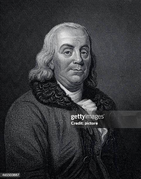 benjamin franklin - ben franklin portrait stock-grafiken, -clipart, -cartoons und -symbole