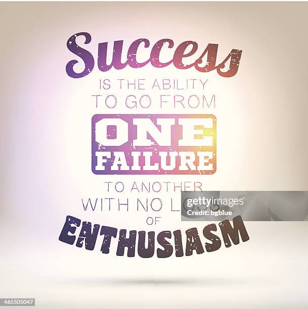 success is the ability to go from one failure..., shining - missing poster stock illustrations