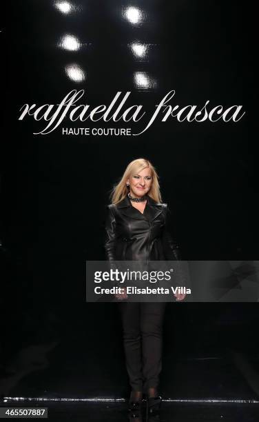 Designer Raffaella Frasca walks the runway during Raffaella Frasca S/S 2014 Italian Haute Couture colletion fashion show as part of AltaRoma AltaModa...
