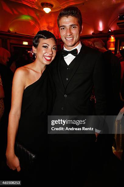 Roman Neustaedter and partner Mona Opp attend the Lambertz Monday Night at Alter Wartesaal on January 27, 2014 in Cologne, Germany.