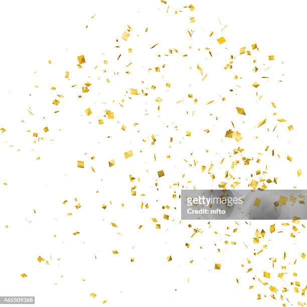 confetti - gold coloured stock illustrations