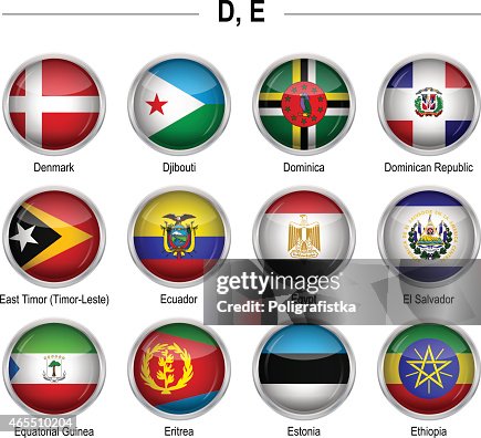Flags icon - "D", "E" Flags icon - "D", "E"