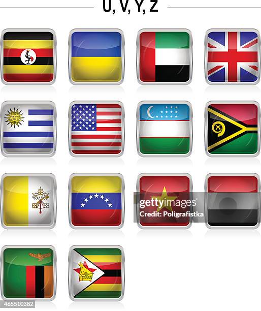 ilustrações, clipart, desenhos animados e ícones de bandeiras ícone-"u", "v" e "y", "z" - bandeira de zimbabué