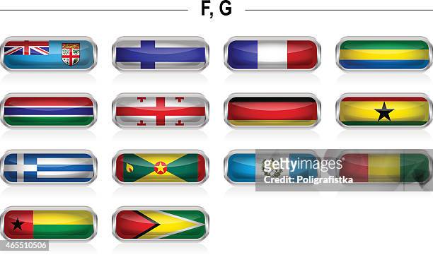 flaggensymbol - "f", "g" - flagge von georgien stock-grafiken, -clipart, -cartoons und -symbole