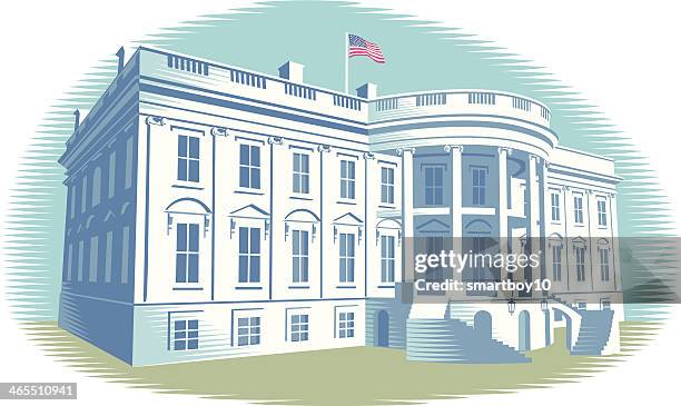 ilustrações de stock, clip art, desenhos animados e ícones de a casa branca - casa branca washington dc
