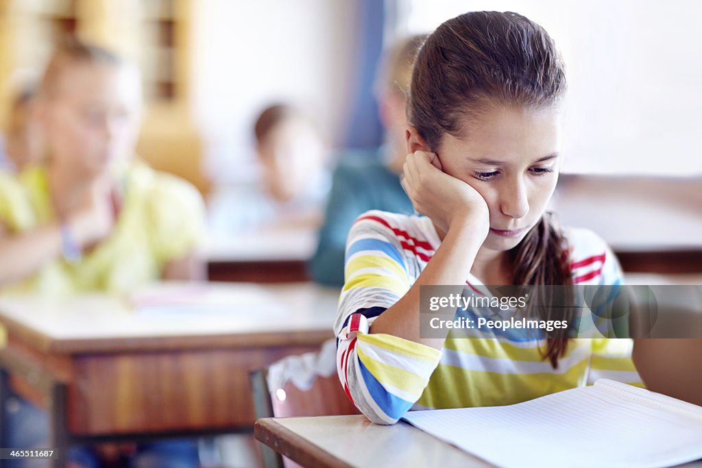 School makes her bored