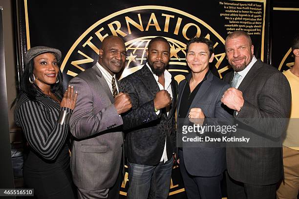 Hall of Fame Inductees Ms. Olympia Lenda Murray, Boxer Evander Holyfield, Actor Michael Jai White, Don 'The Dragon' Wilson, Paul TRIPLE H Levesque...