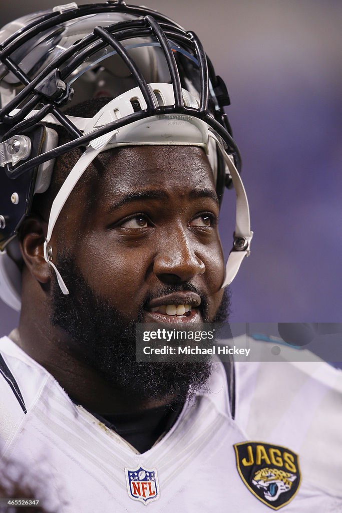 Abry Jones of the Jacksonville Jaguars is seen on the sidelines... News
