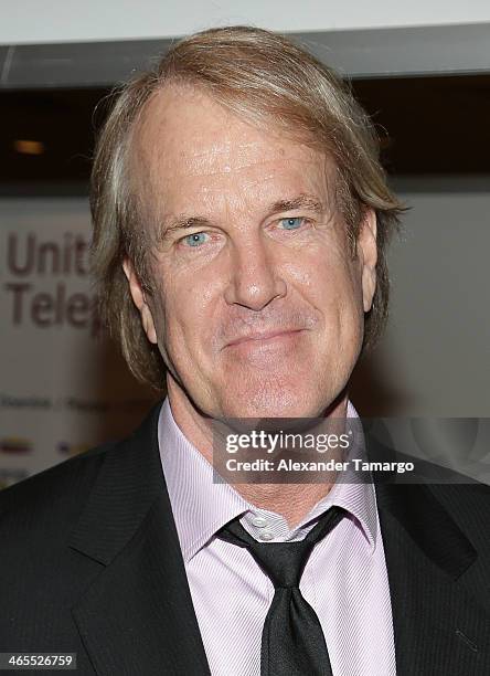 John Tesh is sighted at NATPE 2014 at Fontainebleau Miami Beach on January 27, 2014 in Miami Beach, Florida.