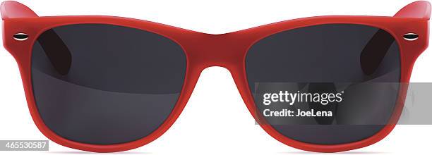 red sunglasses - red sunglasses stock illustrations