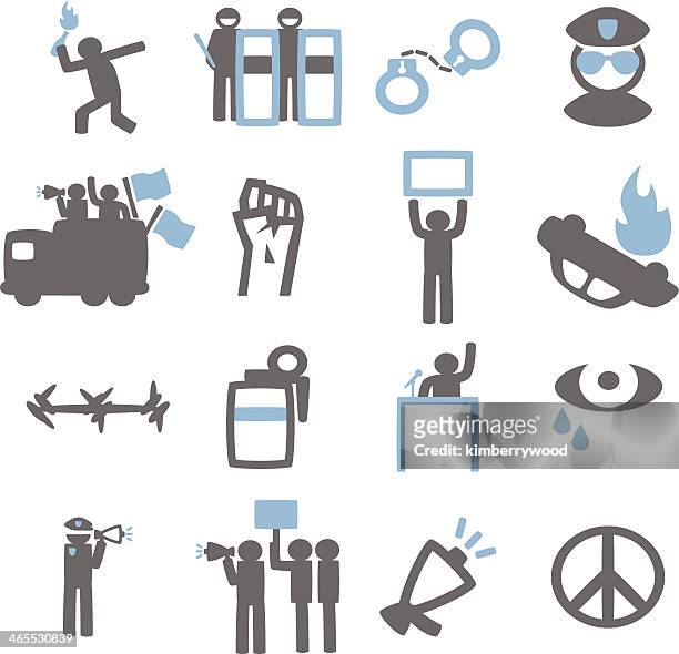 protest - placard icon stock illustrations