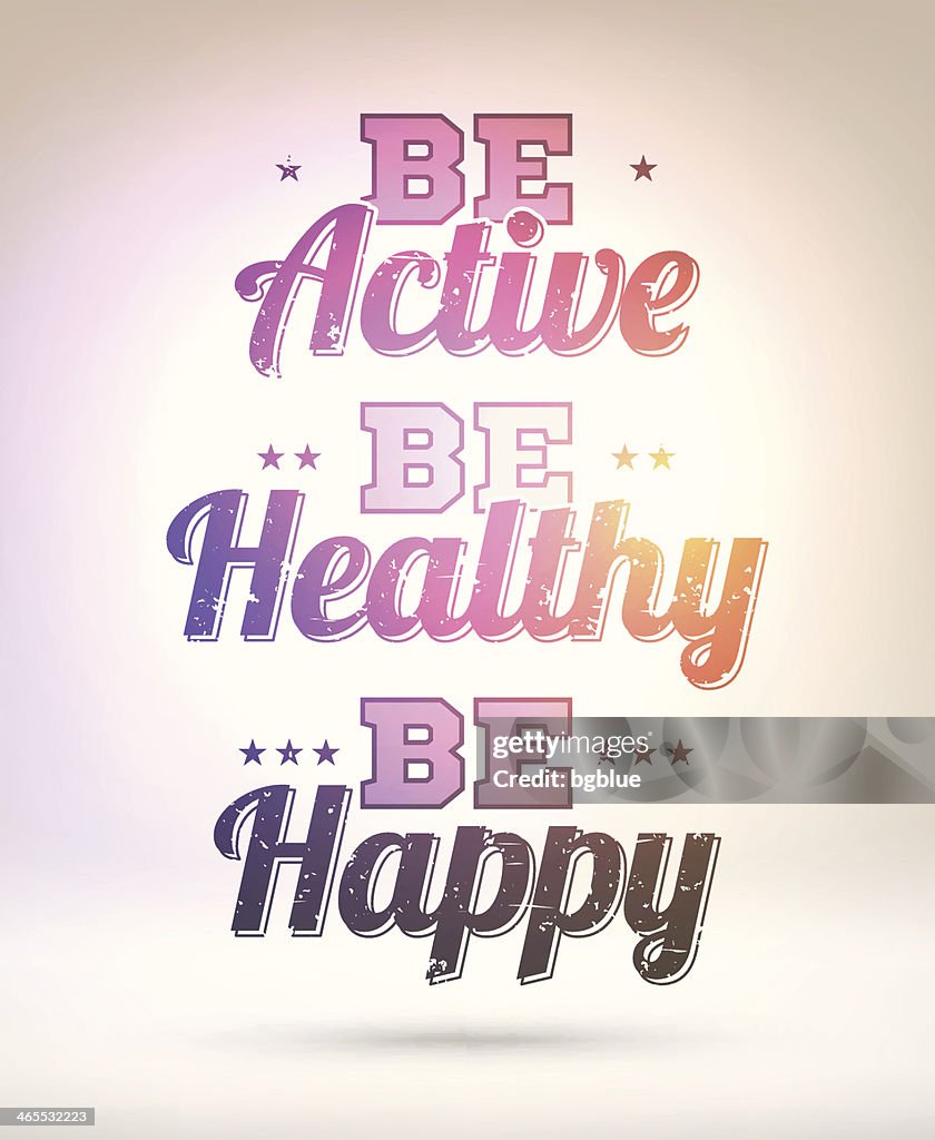 Be active, healthy, happy - Shining Background