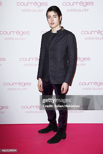 Harry Brant attends Courreges and Estee Lauder -Dinner Party - as part of the Paris Fashion Week Womenswear Fall/Winter 2015/2016 on March 7, 2015 in...