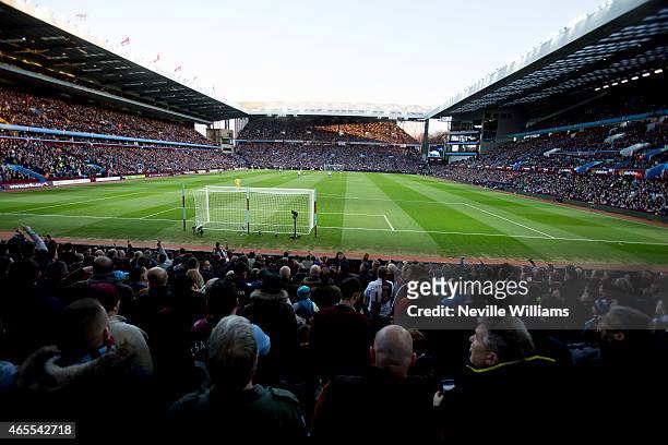 General Views of Villa park the home of Aston Villa during the FA Cup FA Cup Quarter Final match between Aston Villa and West Bromwich Albion at...