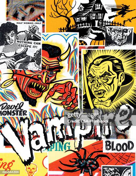vampire mash-up - vampire stock illustrations