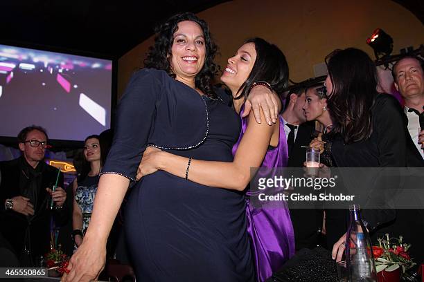 Rosario Dawson and mother Isabel Celeste Dawson attend the Lambertz Monday Night at Alter Wartesaal on January 27, 2014 in Cologne, Germany.