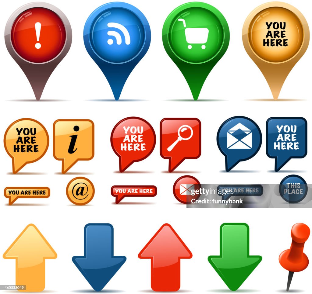 Map Pointer Set High-Res Vector Graphic - Getty Images