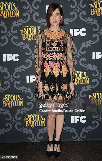 Actress Kristen Wiig attends the premiere of IFC's 'The Spoils Of Babylon' at DGA Theater on January 7, 2014 in Los Angeles, California.