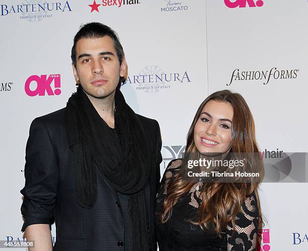 Nick Simmons and Sophie Simmons attend OK! Magazine's Pre-Oscar event at The Argyle on February 19, 2015 in Hollywood, California.