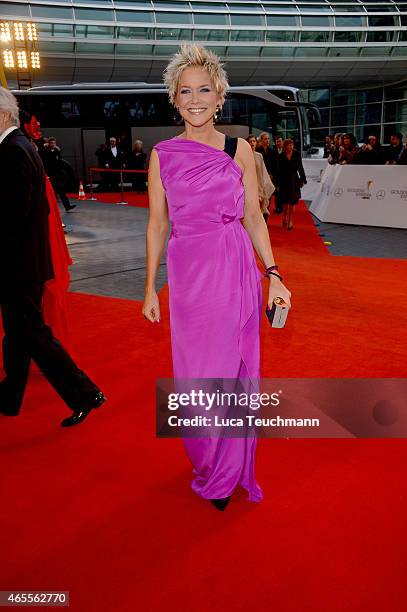 Inka Bause attends the Goldene Kamera 2015 on February 27, 2015 in Hamburg, Germany.