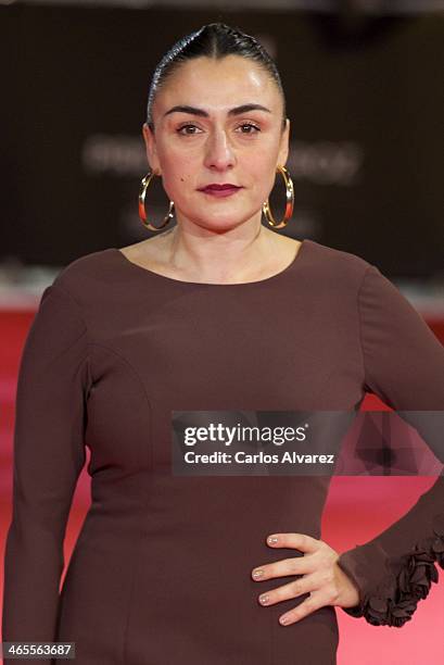 Spanish actress Candela Pena attends the "Feroz" cinema awards 2014 at the Callao cinema on January 27, 2014 in Madrid, Spain.