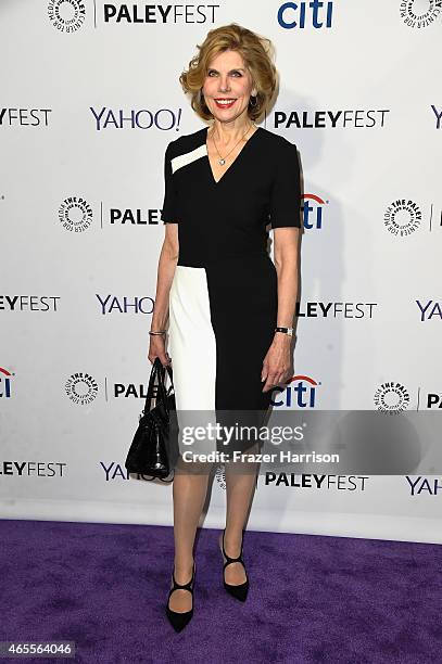 Actress Christine Baranski arrives at The Paley Center For Media's 32nd Annual PALEYFEST LA - "The Good Wife" at Dolby Theatre on March 7, 2015 in...